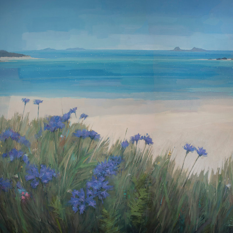 Isles of Scilly summer beach painting by Stephen Mitchell